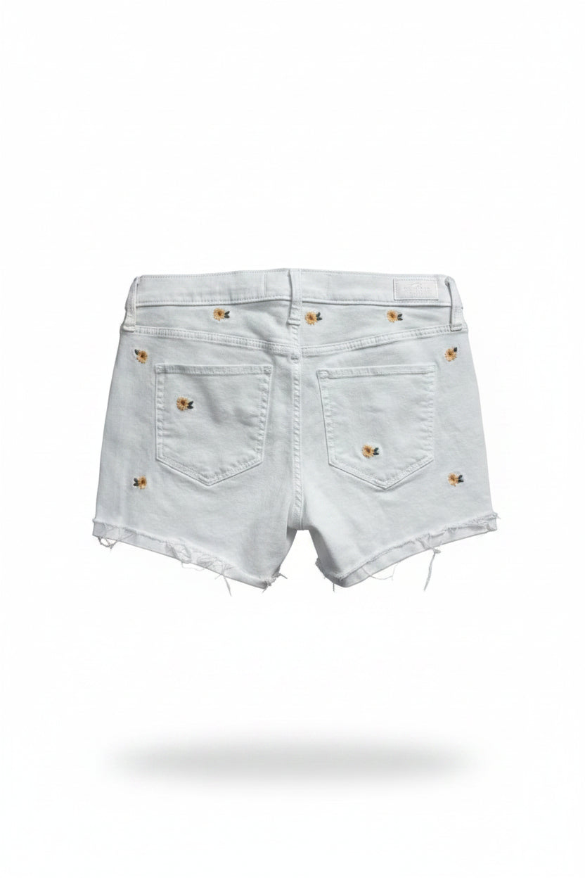 Hollister White Floral Shorts