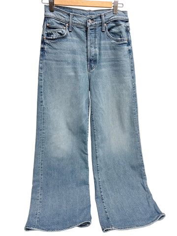 Mother "The Ditcher Roller Sneak" Wide Leg Blue Jeans