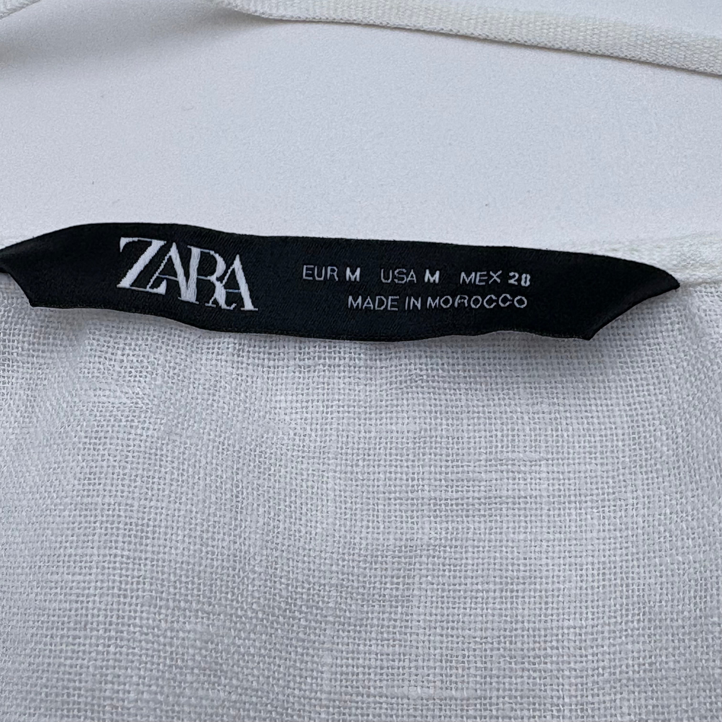 Zara Long sleeve Linen shirt, size medium