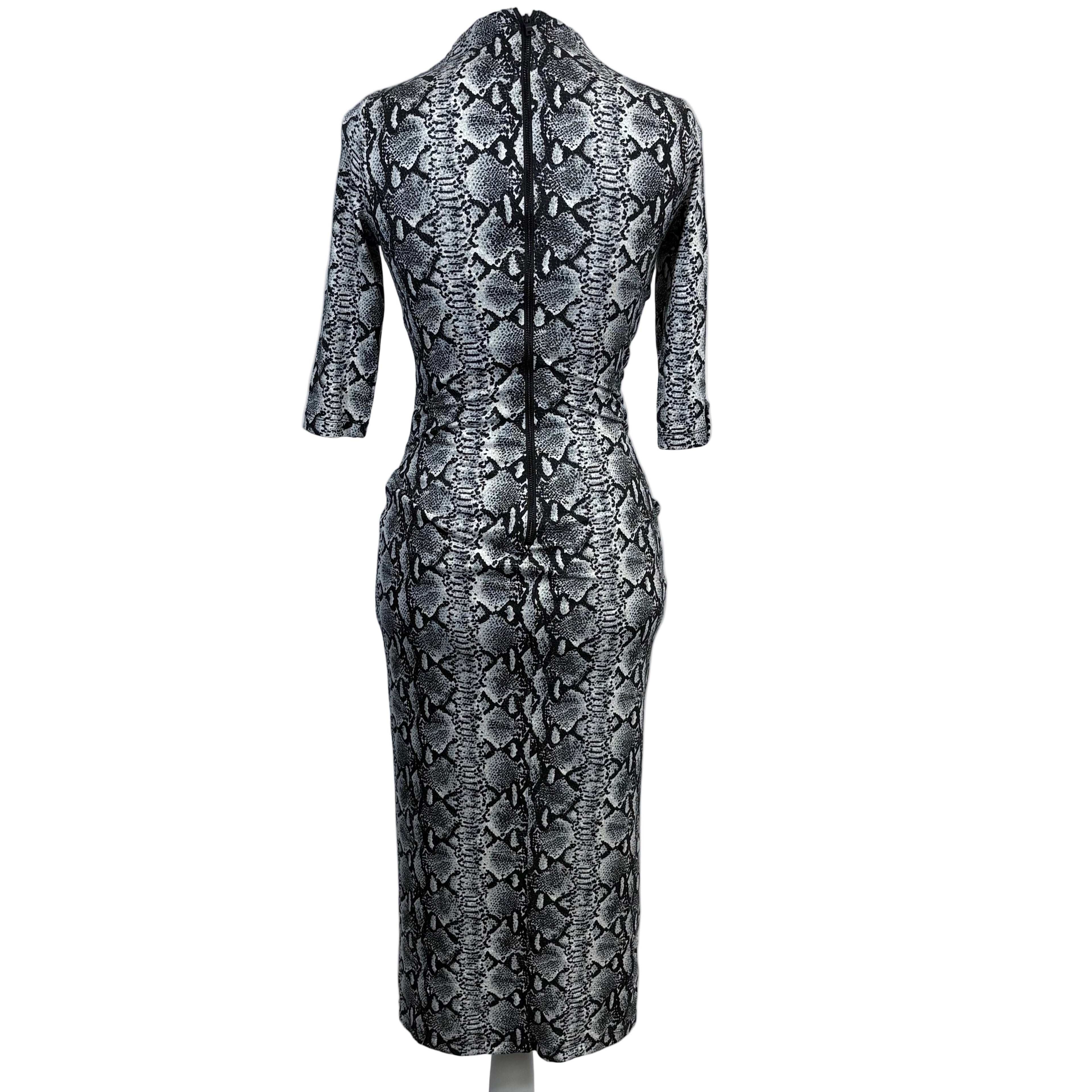 Alice + Olivia Short sleeve snake print dress NWT, size 0