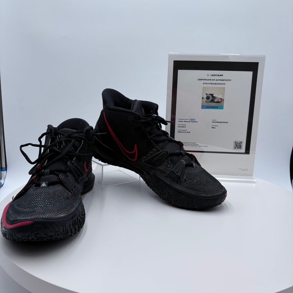 Authenticated Nike Kyrie 7, Black & University Red (CQ9326-001)