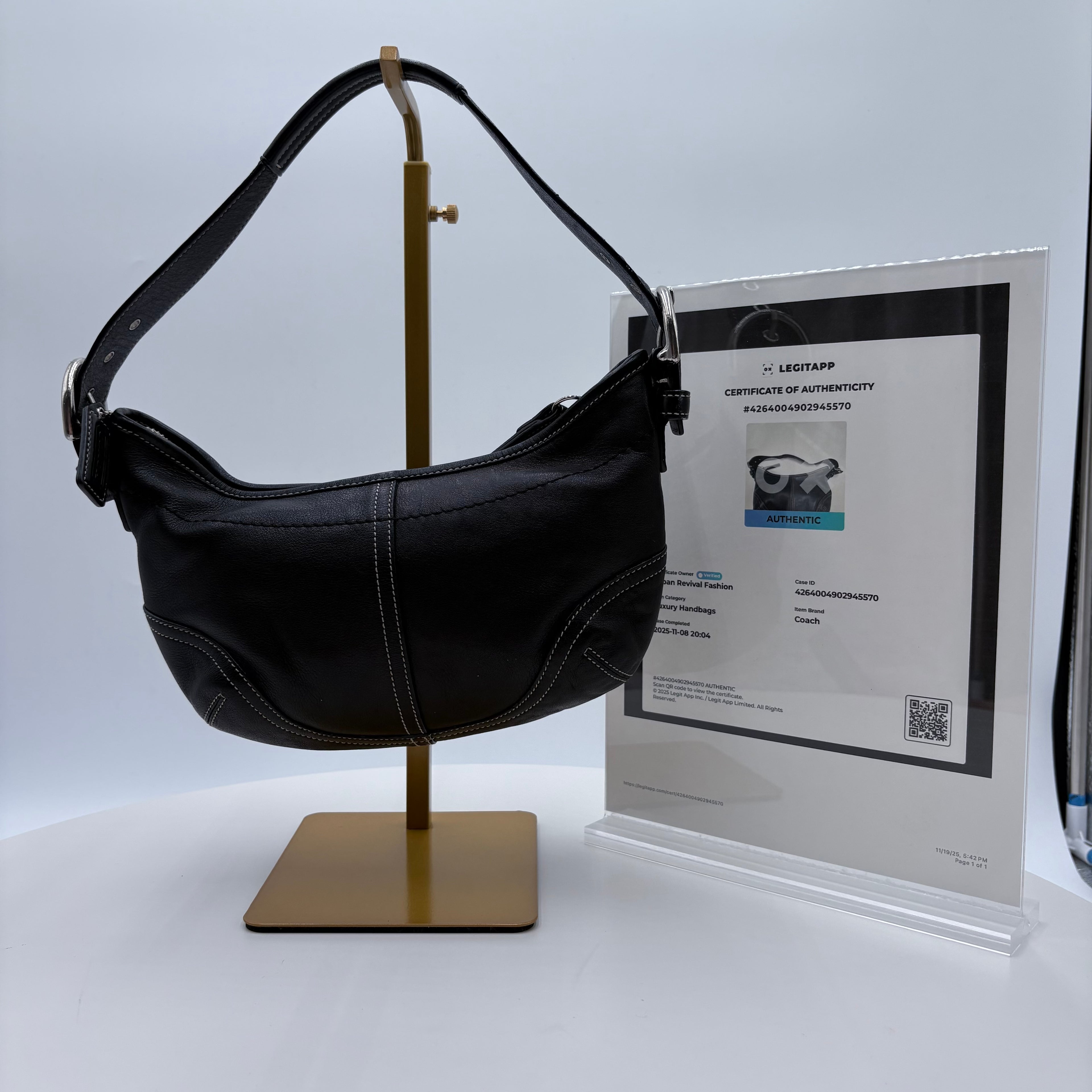 Authenticated Coach Hobo handbag purse