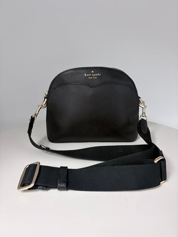 Kate Spade Dome Crossbody Black with thick strap