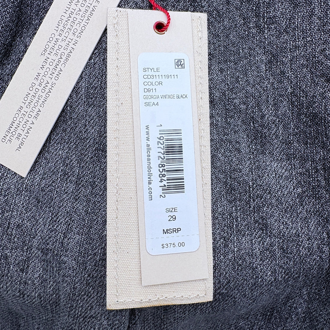 Alice + Olivia Wide leg jeans, size medium, waist 29"