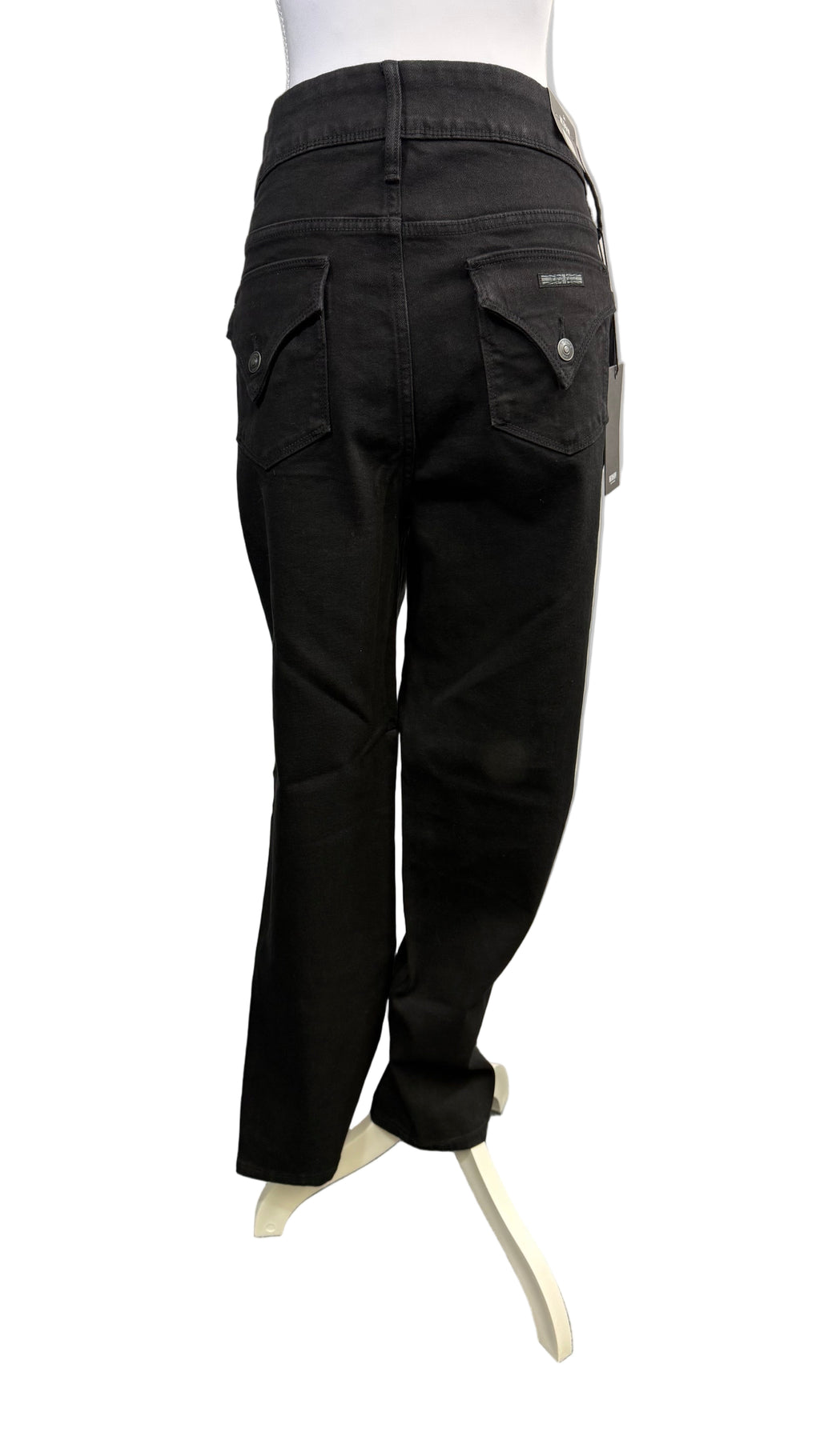 Hudson Los Angeles Black Straight leg jeans NWT, size 14, waist 34"