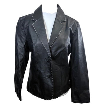 Petite Sophisticated leather jacket, size 8 petite