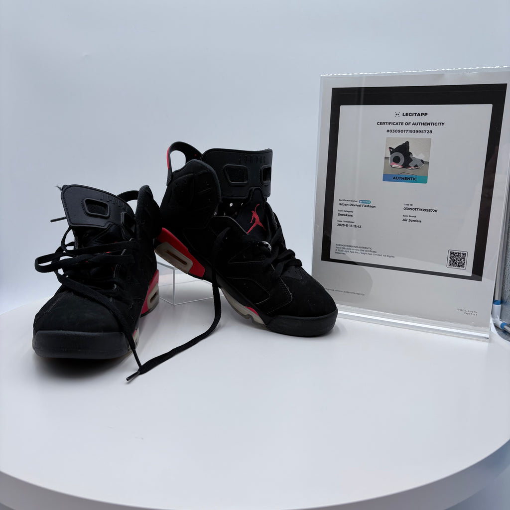 Nike Air Jordan #6 Retro Black Infrared (38466-060) Authenticated