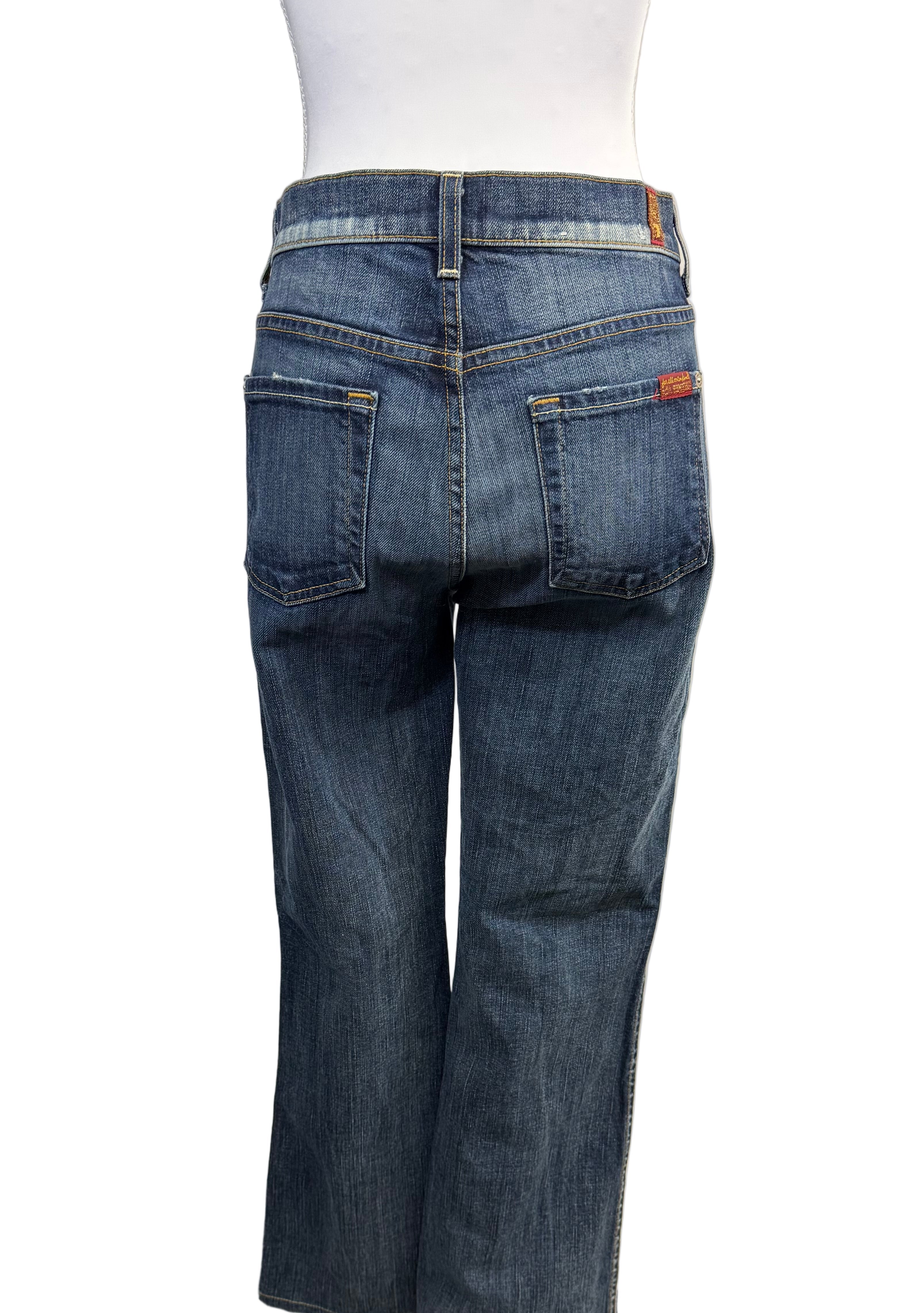 7 For All Mankind High Waist Vintage Boot Cut Jeans, size small
