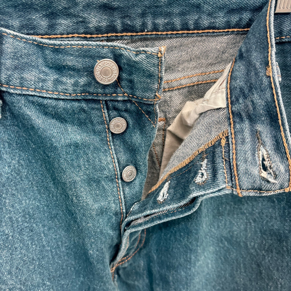 Levi 501 button fly jeans, waist size 34"