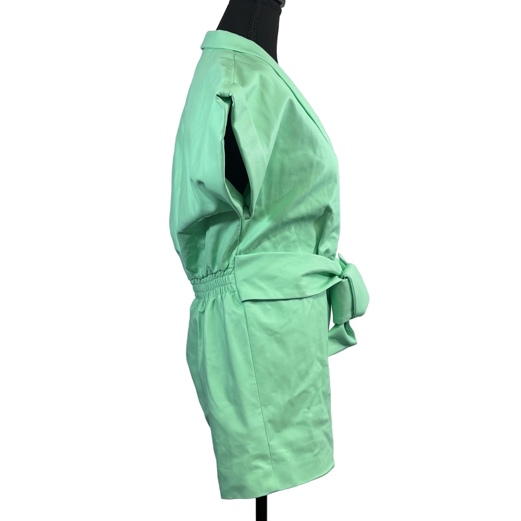 Amanda Uprichard Faux leather romper, size extra small