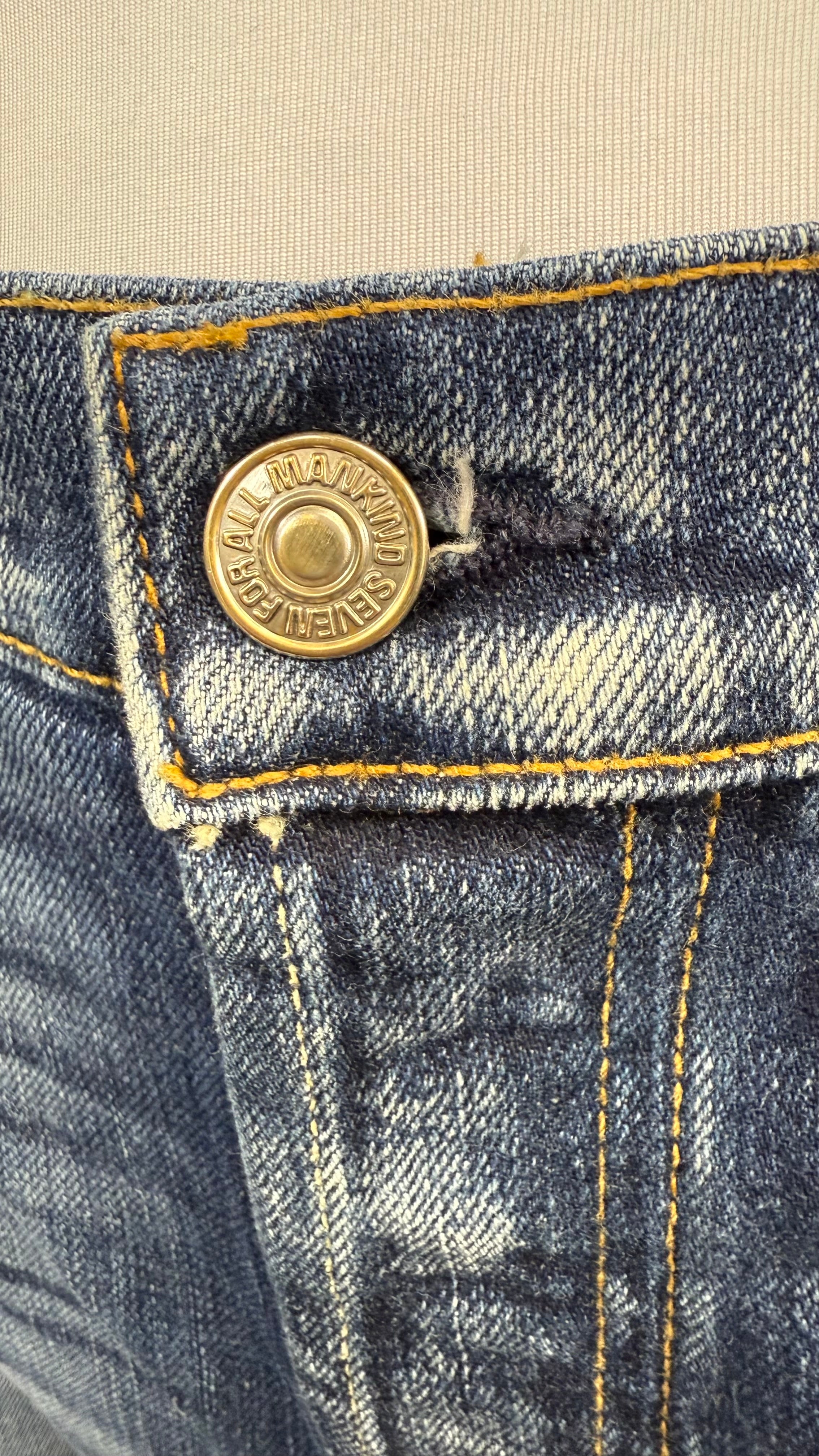 7 For All Mankind High Waist Vintage Boot Cut Jeans, size small